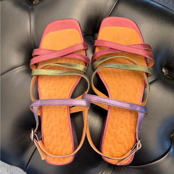 Chie Mihara Shoes - Chie Mihara Multicolor Strappy Sandals 36 NWOT